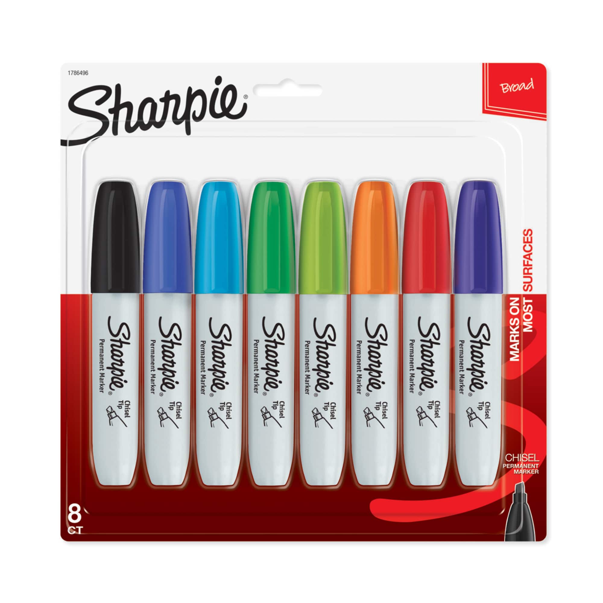 10 Packs: 8 ct. (80 total) Sharpie® Chisel Tip Permanent Markers
